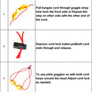 2pcs Elastic Swim Goggles Strap Bungee Cord Straps Swimming Supplies 114cm