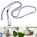 Pet Hamster Cage Leash Adjustable Pet Rat Mouse Harness Rope Leash(Blue)