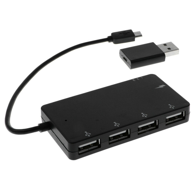 4 In 1 Micro USB OTG Hub Extension Adapter Charging Cable For Phone Tablet