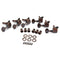 6R Small Square Head Tuning Pegs Tuners Machine Head with Buttons Keys Set