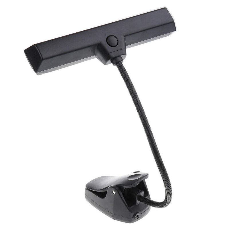 Flexible 9 LED Music Stand Lamp Clip-on Bedroom Desk Book Reading Light Black