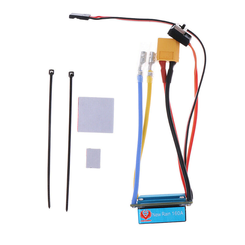 1/12 RC Crawler Boat 160A 3S Brushed ESC + 5V 1A BEC XT60 Plug for 380 Motor