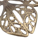 30 Bronze Tone Filigree Flower Wraps Connectors 43mm