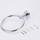 New Stainless Steel Chrome Wall-Mounted Towel Ring Holder Hanger Bathroom JPU