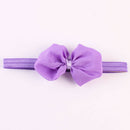 14pcs Chiffon Bowknot Baby Headbands Solid Color Baby Girl Hair Bands