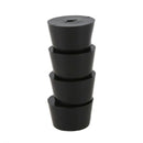 4pcs 32x24x18mm Black Rubber Table Chair Feet Pads Tile Floor B5M5