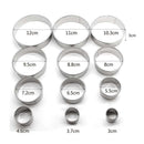 12Pcs/Set Round Cake Slicing Ring Cutter Moulds DIY Baking Pastry Cookie Tart