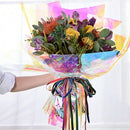 Rainbow Cello Flower Floral Wrapping Paper Candy Cake Cookie Packaging Craf