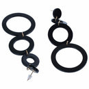 Fashion Geometric Long Earring Drop Earrings Multiple Round Circle Acrylic