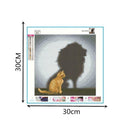 2 Set of DIY 5D Diamond Painting Cat Tiger Lion Rhinestone Cross Stitch Kit