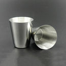 4 pcs Shot Cup Drinking Mug w/ PU Leather Cover Stainless Steel Durable Home