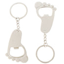 Sole Shaped Metal Ring Key Chain Bottle Opener Kitchen Tools Foot beer ope OZ