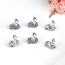 Fashion Swan Rhinestone Brooches Creative Animal Badges Backpack Ornament