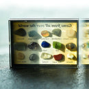 15 Pieces Geology Gem Kit for Kids with Display Case Educational Collection