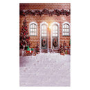 3x5ft Christmas House Retro Vinyl Studio Photo Backdrop Photography