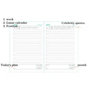 A5 2020 Planner Agenda Annual Calendar Notebook Portable Weekly Notes Manua