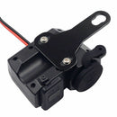 Waterproof 12v/24v Motorcycle USB Charger Power Adapter Socket&Voltmeter Display