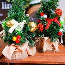 Christmas tree ornament mini small bonsai wooden potted ornaments