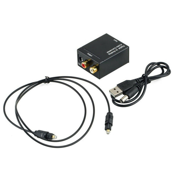 Digital Optical CoaxCoaxialToslink to Analog RCA L/R Audio ConverterAdapter A#S