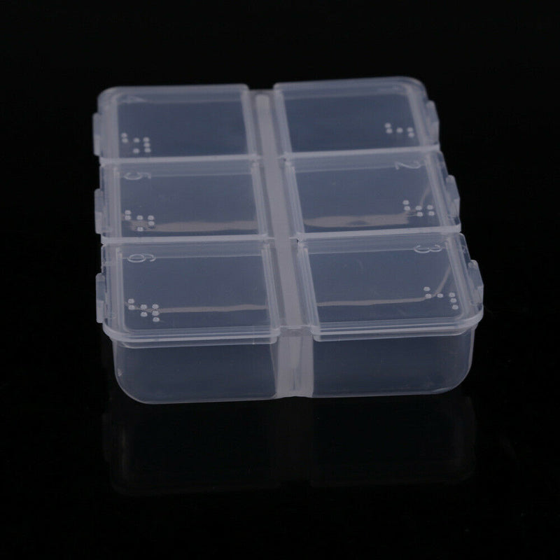 New Mini Portable Empty Braille 6 Cells Pill Medicine Drug Storage Case Box