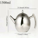 1500Ml Large Capacity Stainless Steel Coffee Tea Pot Maker with Infuser Ket