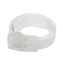 Unisex Stylish Candy Colours Silicone Plastic belt white I9Z7