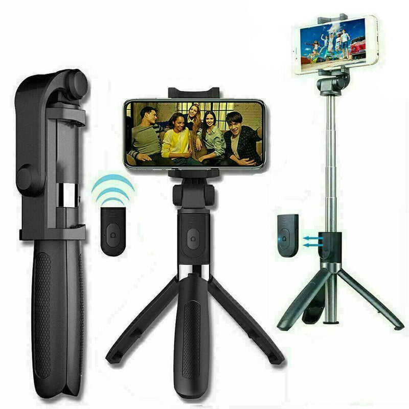 3 in 1 Wireless Selfie Stick Phone Tripod Extendable Telescopic Stand w/ Remote
