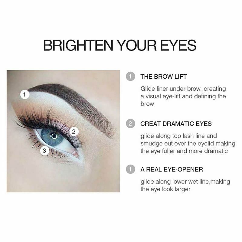 1PC White Eyeliner Pencil Eye Liner Waterproof Long Lasting Eye Brighten P BKR