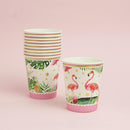 10pcs Tropical Flamingo Paper Disposable Cups Baby Shower Party Table Decor