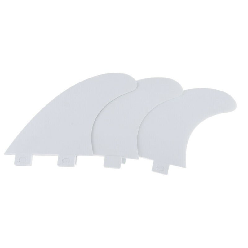 3pcs/Set Longboard Surfboard Surfing Fins Thruster for FCS/Future Base White