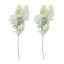 2x Artificial Focking Plants Senecio Leaves Bush Flower Bouquet Branch