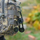 2PCS Multifunctional Keychain Hiking Metal Carabiner Mini Compass Therm APE