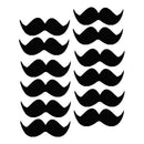 Set of 12pcs Beard Stickers Black Funny Beard Gift Tag Stickers Labels Decals