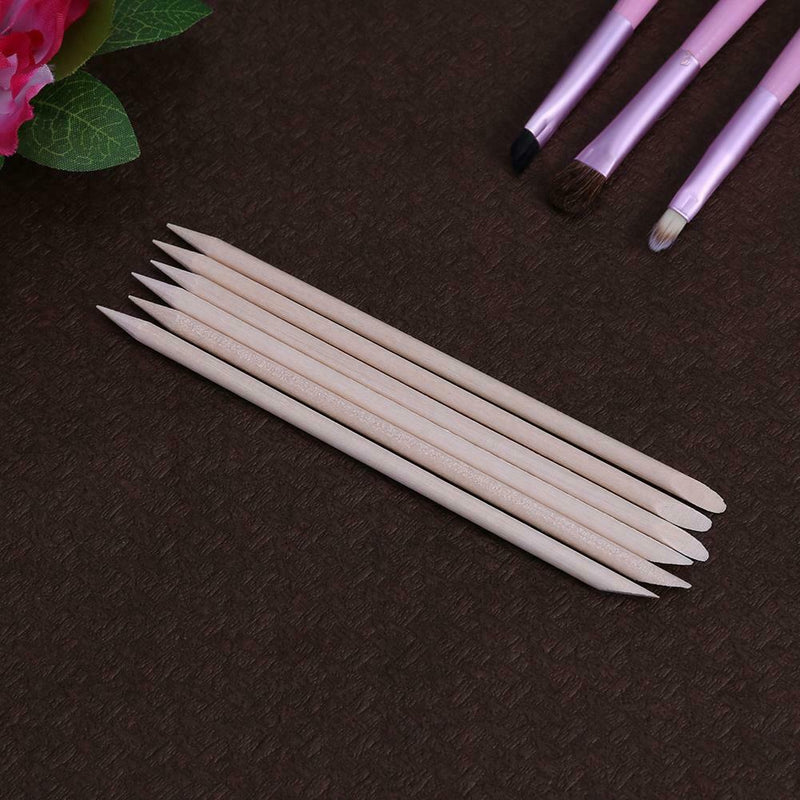 100pcs/Bag Nail Art Cuticle Pusher Remover Wood Clean Nail Manicure Sticks A