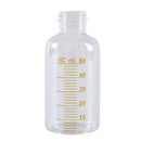 1pcs 50ml Scale lab glass vials bottles clear containers with black screw cap M&