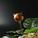 Glass Plant Flower Water Feeder Clear Cat Shaped Glass Plant Flower Holiday V1D3
