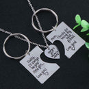 3pcs/Set Daddy Girl Mama Pendant Love Necklace+2 Key Chains Jewelry Gifts