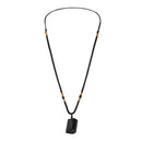 Natural Black Tourmaline Stone Necklace Crystal Black Tourmaline PendantSEAU