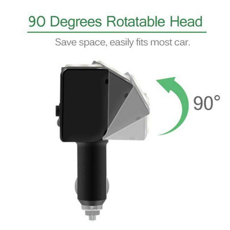 Car LCD Cigarette Lighter Socket Distributor DC 12V Dual USB Charger Power QNF