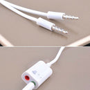 3.5mm Audio Headset Mic Y Splitter Cable Adapter TRRS to 2 TRS For Tabs, Laptop