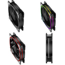 1X(Jonsbo Fr-801 Colorful Cpu Fan Pc Case Fan Cooler 12Cm Computer Cooling