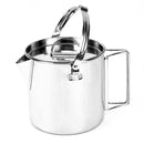 1.2L Outdoor Camping Hiking Cooking Kettle w/ Lid Backpacking Teapot Coffee Pot