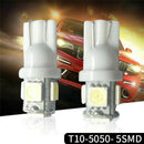 10X T10 5050 5Slj Led Car Light Wedge Lamp Bulbs Super Bright Dc12V OZ