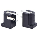 10Pcs DC-005 Black Power Jack Socket Connector 5.5*2.1mm Socket Round The Nee Gn