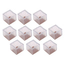 10 Pieces Clear Chair Leg Floor Protectors Furniture Pads Square Leg 42-48mm