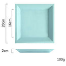Dessert Tray Dish Serving Plate Saucer Tea Serving Tray Blue Square(large)