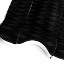 3 Pieces Durable EVA Diamond Patterned Traction Pad Surfboard Tail Pad Black