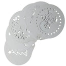 6pcs/lot Stainless Steel Metal Chocolate DIY Coffee Art Mould Coffee StenS Gw