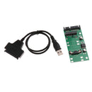 USB to mSATA Adapter, mSATA to SATA 2.5'' Adapter Card Cable, Support 50mm Mini