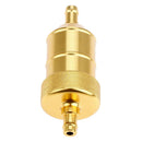 8mm Petrol Gas Fuel Filter Aluminium for Motorbike ATV Quad Inline Golden